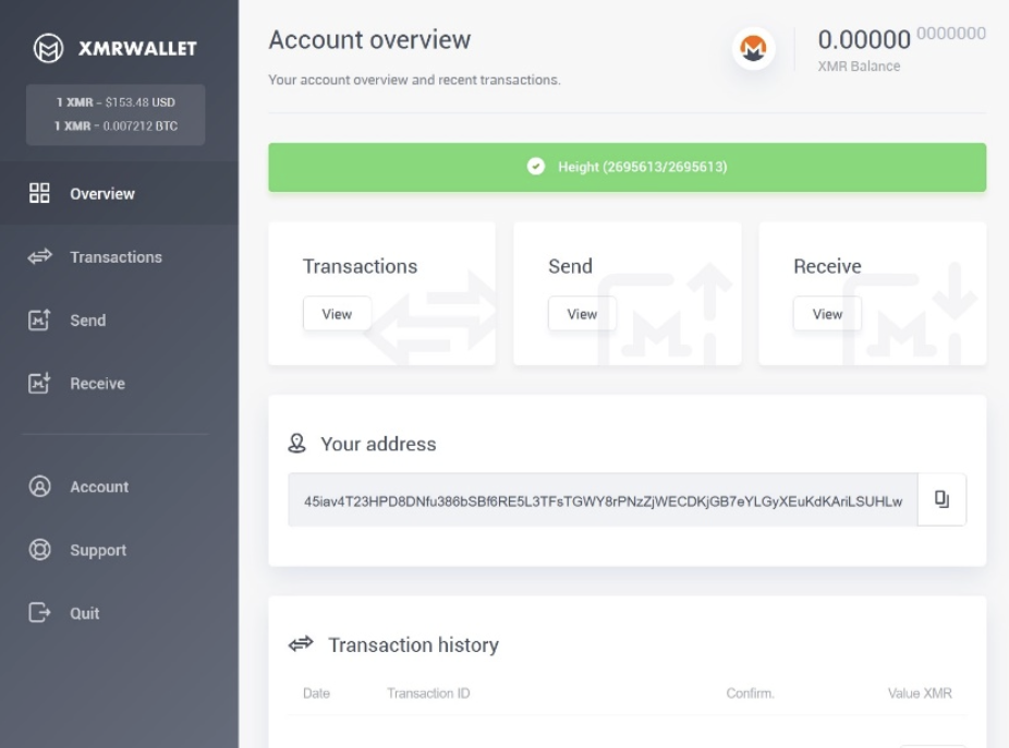 navigating xmrwallet.me - copy monero seed